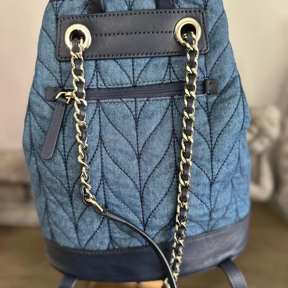 Kate Spade New York Denim Quilted Briar Backpack - EUC - Picture 2 of 10